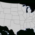 Blank Map Of American Cities 50 States Blank Us Map Black Borders