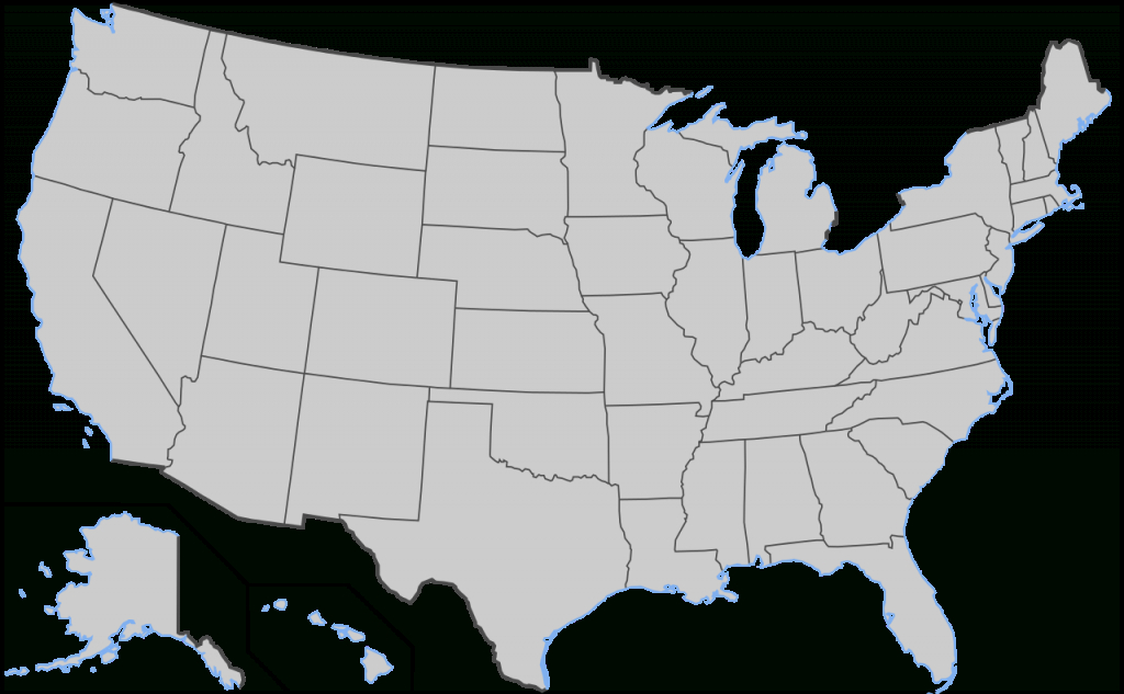 Blank Map Of American Cities 50 States Blank Us Map Black Borders 