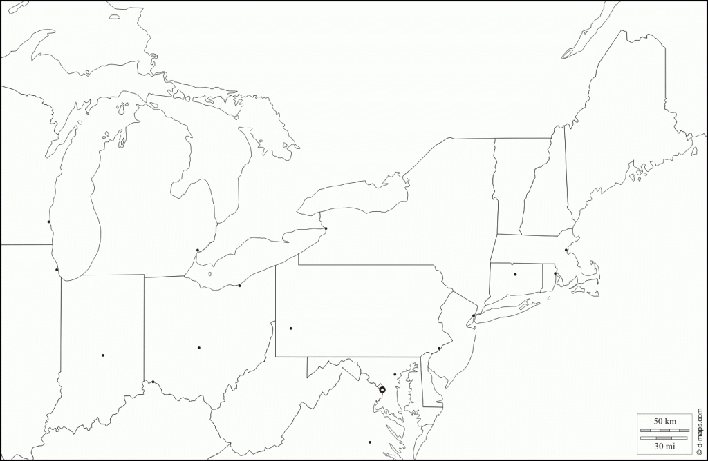 Blank Map Of Northeast States Northeastern Us Maps Throughout Region 