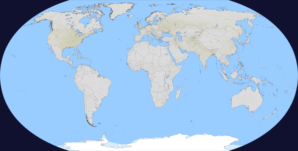 Blank Political Map Of The World With Administrative Divisions 