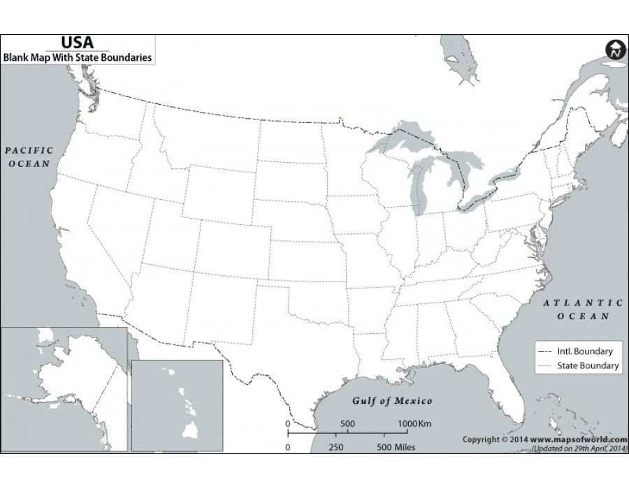 Blank US Map With State Boundaries Map Us Map Usa Map