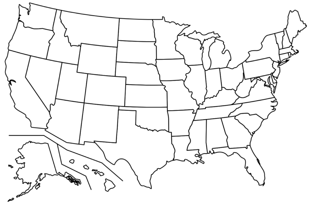 Framework Blank Map Of The United States Political Investigations