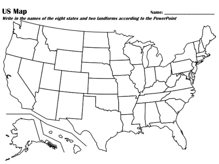 PPT Blank US Map PowerPoint Presentation Free Download ID 6190824