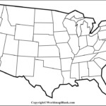 Printable Blank Map Of USA Outline Transparent PNG Map