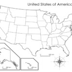 Printable Blank USA Map Maps For Kids Travel Scrapbook Map
