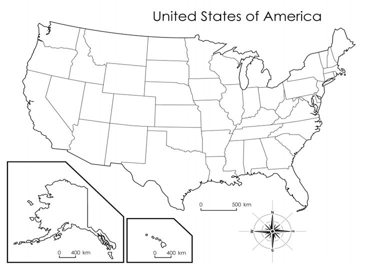 Printable Blank USA Map Maps For Kids Travel Scrapbook Map