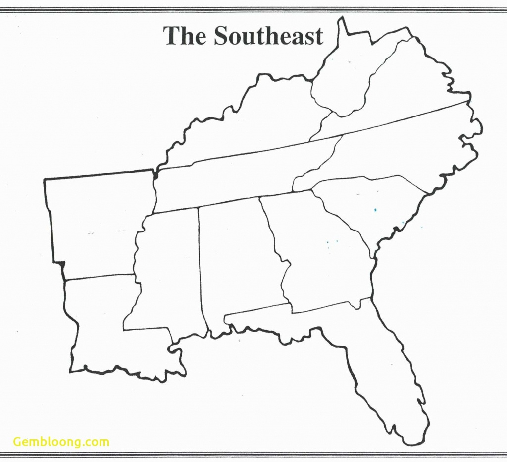 Printable Map Of Southeast United States Printable Maps