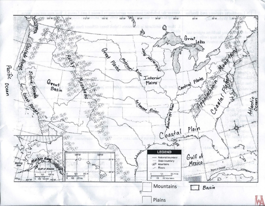 Printable Map Of Us Mountain Ranges Printable US Maps