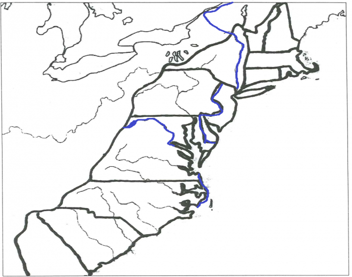 13 Colonies Rivers Ocean And Mountains 