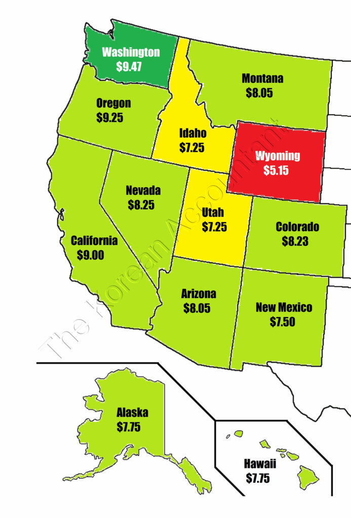 2015 Minimum Wage Rates By State The Korean Accountant