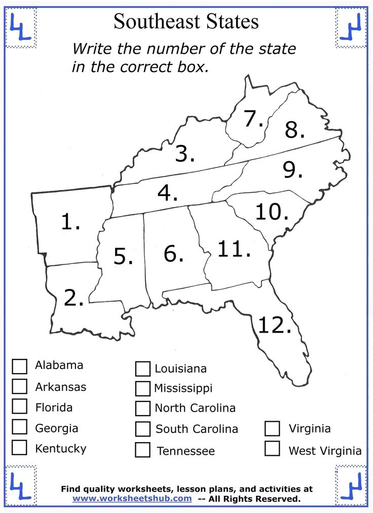 4th Grade Social Studies Southeast States 01 Social Studies 