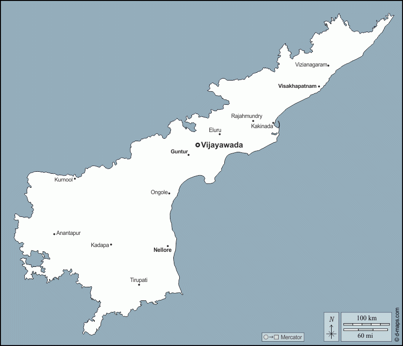 Andhra Pradesh Free Map Free Blank Map Free Outline Map Free Base 