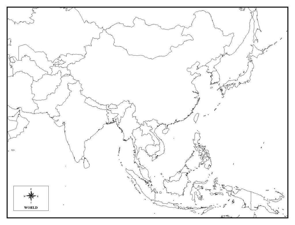 Asia Map Drawing At GetDrawings Free Download
