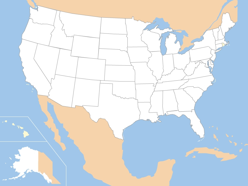 Cartes Etats Unis USA 