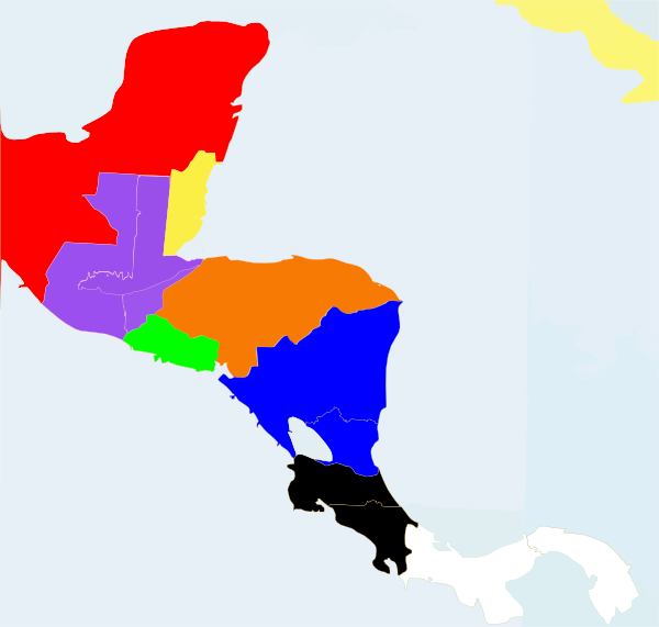 Central America Blank Colored Map Clip Art At Clker Vector Clip 