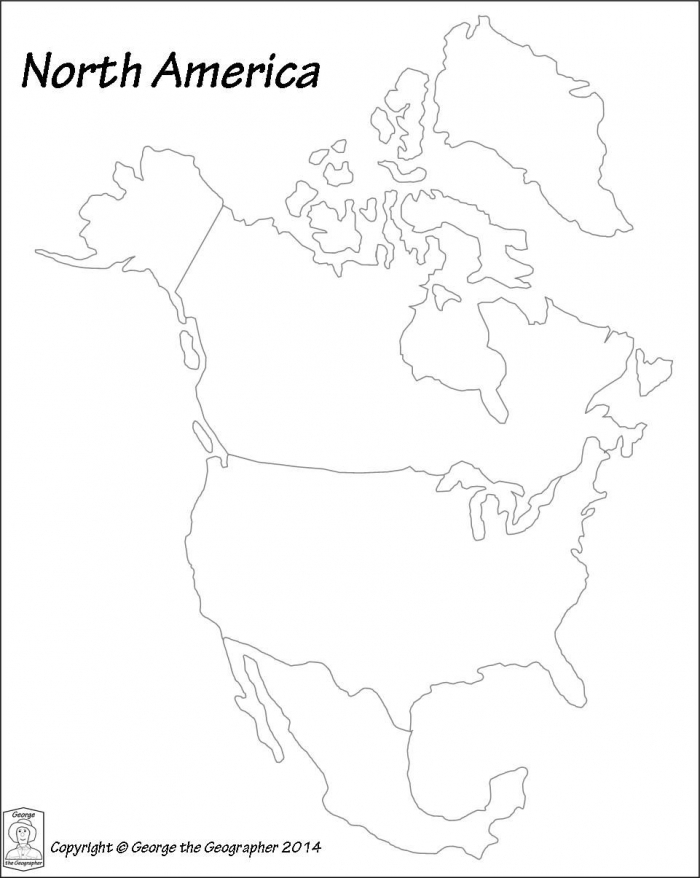 Color The Continents North America Worksheets 99Worksheets