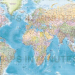 Detailed World Map Illustrator Format Political And Country Relief