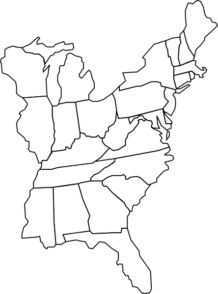 Eastern U s Map Clip Art At Clker Vector Clip Art Online 
