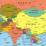 Free Labeled Asia Map With Countries Capital In PDF In 2021 Asia