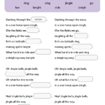 Jingle Bells Worksheet Fill In The Blanks Super Simple