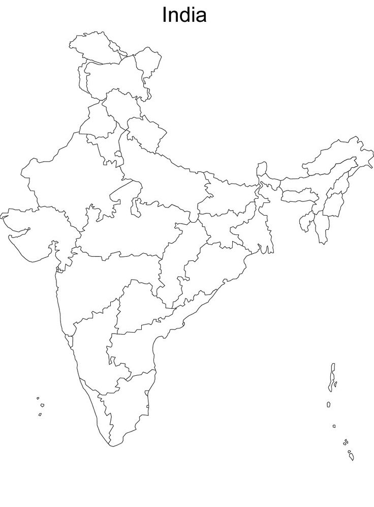Map Of India Without Names Blank Political Map Of India Without States