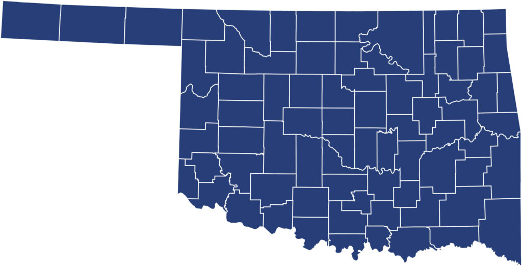 Map Of Oklahoma Guide Of The World