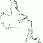 Newfoundland And Labrador Canada Outline Map