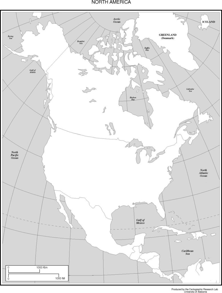 North America Outline Map Full Size Gifex