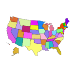 Outline Of United States Map Brown SVG Clip Arts Download Download