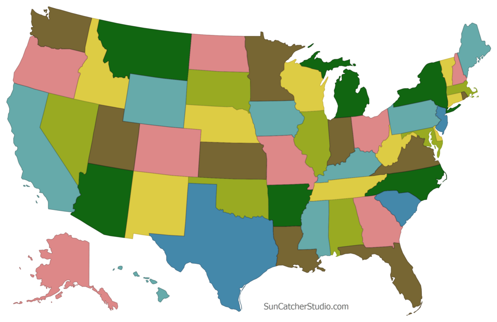 Printable US Maps With States Outlines Of America United States 