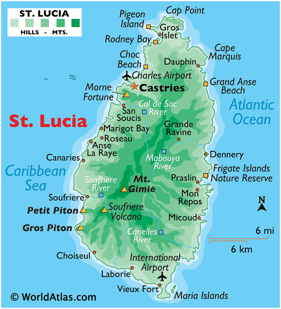 Saint Lucia Maps Facts World Atlas