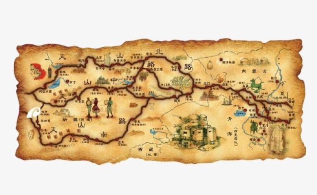 Silk Road Map Vector Silk Road Map Map Vector Silk Road