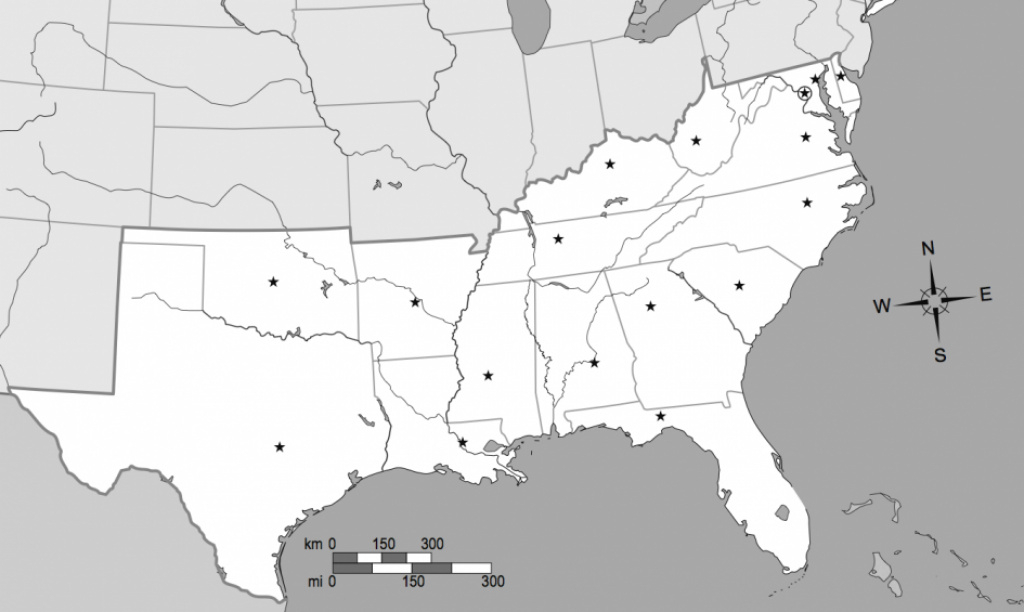 Southeast Map With Capitals And States Printable Map
