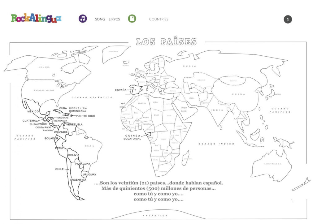 Spanish Speaking Countries Worksheet Db excel