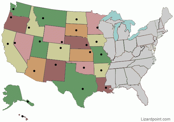 Test Your Geography Knowledge USA Western State Capitals Quiz 
