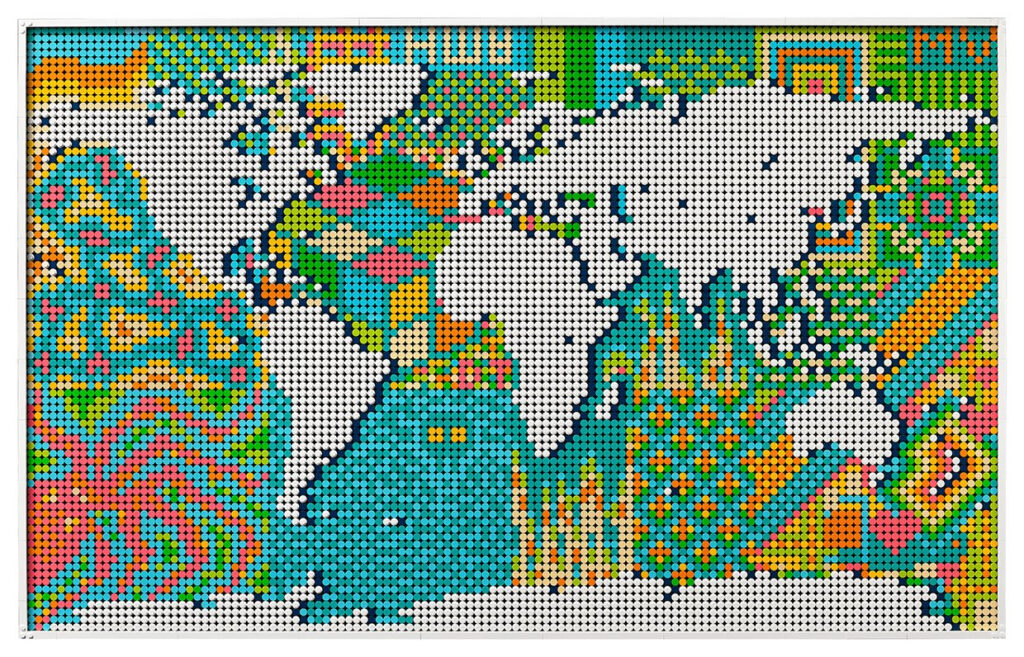 The LEGO Art World Map Has 11 695 Pieces