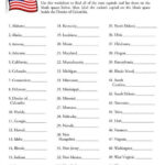 United States Capitals Quiz Printable Printable States And Capitals