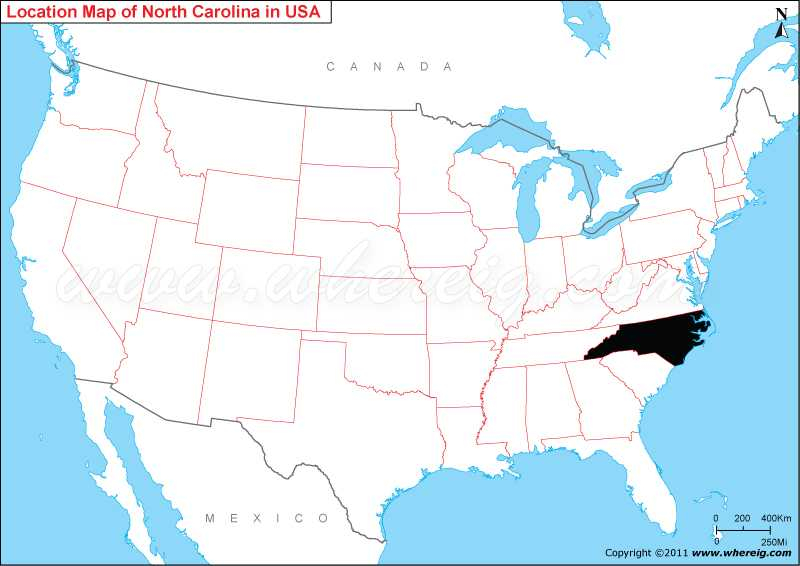 Where Is North Carolina State Where Is North Carolina Located In The 