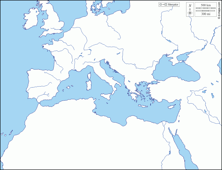 Wide Mediterranean Sea Free Map Free Blank Map Free Outline Map Free 