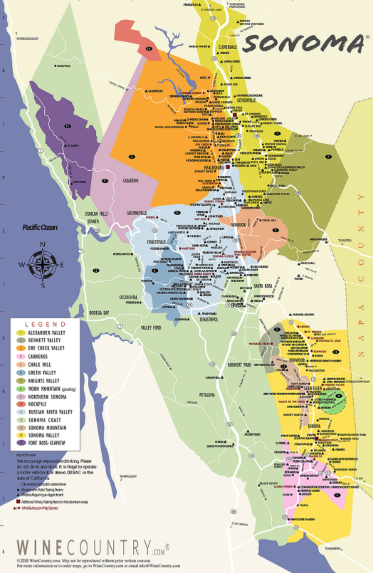 Wine Country Map WineCountry