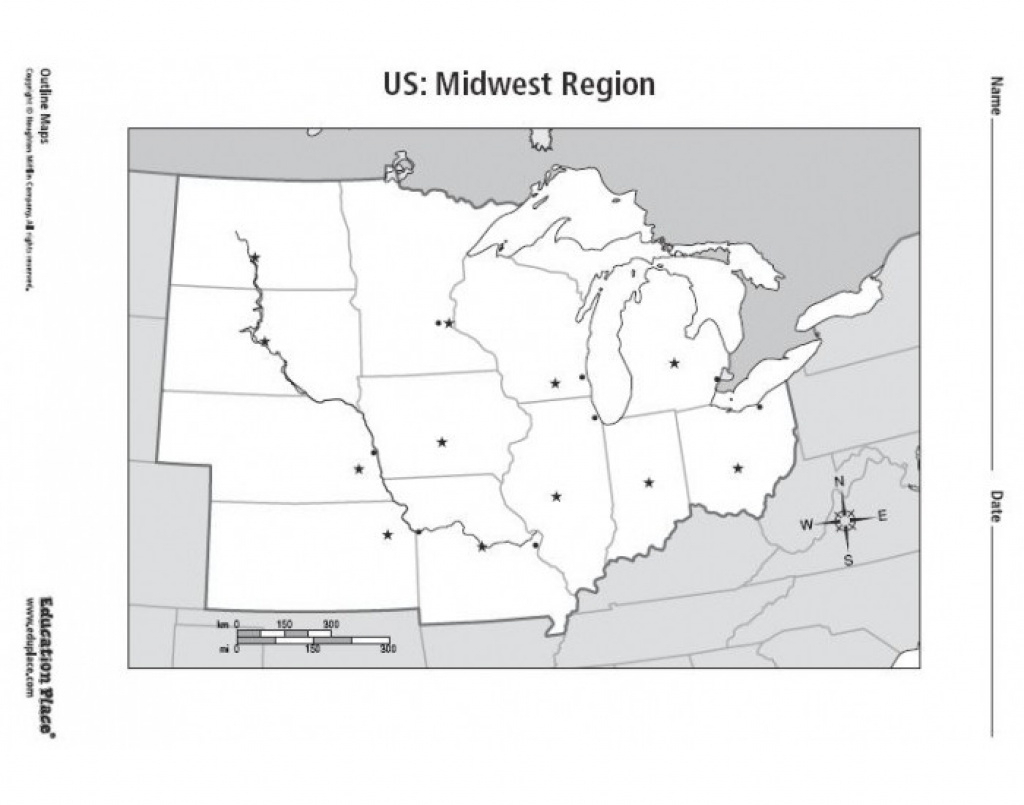 Midwest States And Capitals Blank Map 2022 Us Map Printable Blank