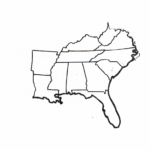 Blank Map Of Southeast United States Printable Map