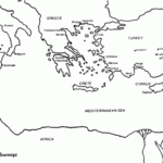 Blank Map Pauls Missionary Journeys Sketch Coloring Page Paul s