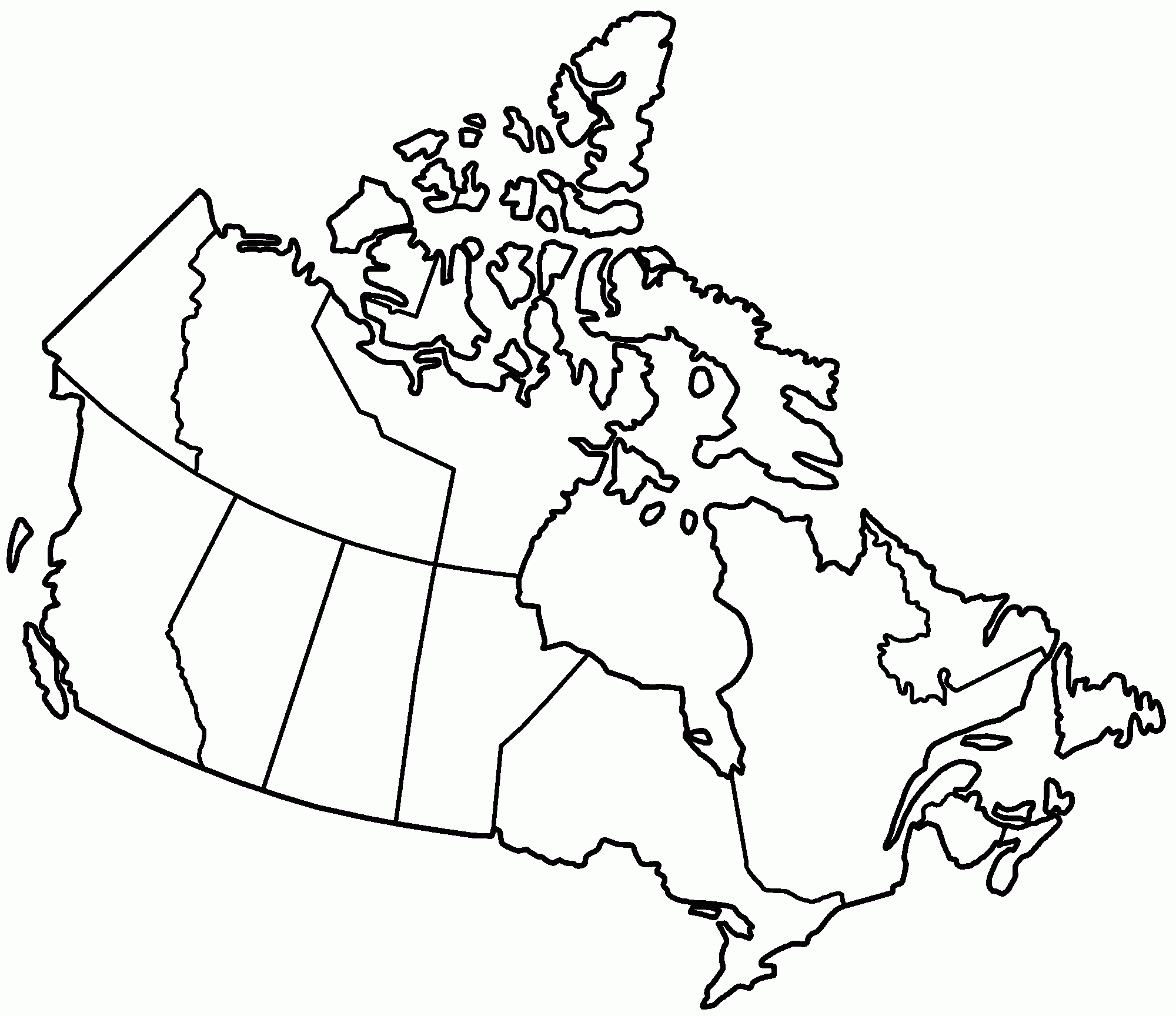 Blank Outline Map Of Canada Pixbim Canada Map Map Outline