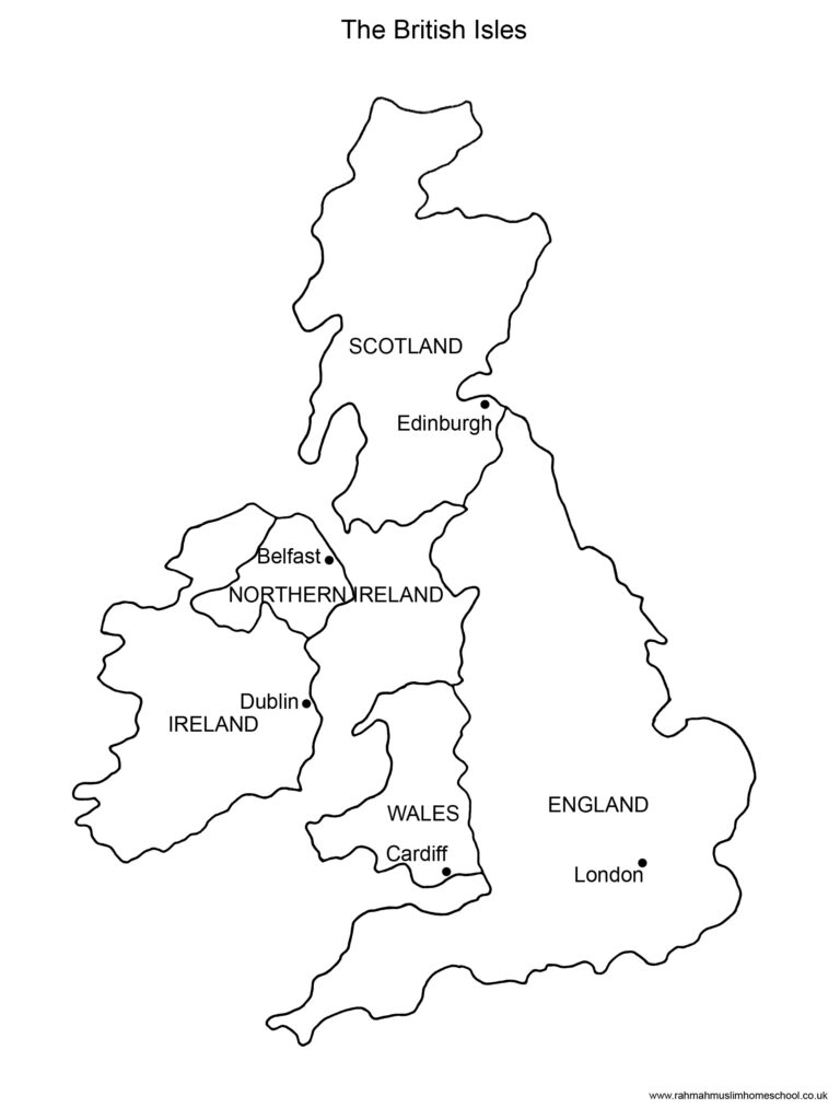 British Isles Map Worksheets Sketch Coloring Page
