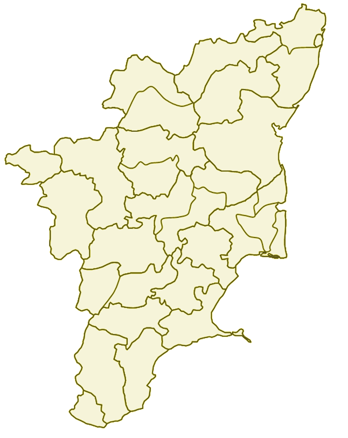 Districts Blank Map Of Tamil Nadu Mapsof Net