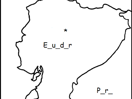 Ecuador Printable Handout Fill In The Blanks And Color The Map 
