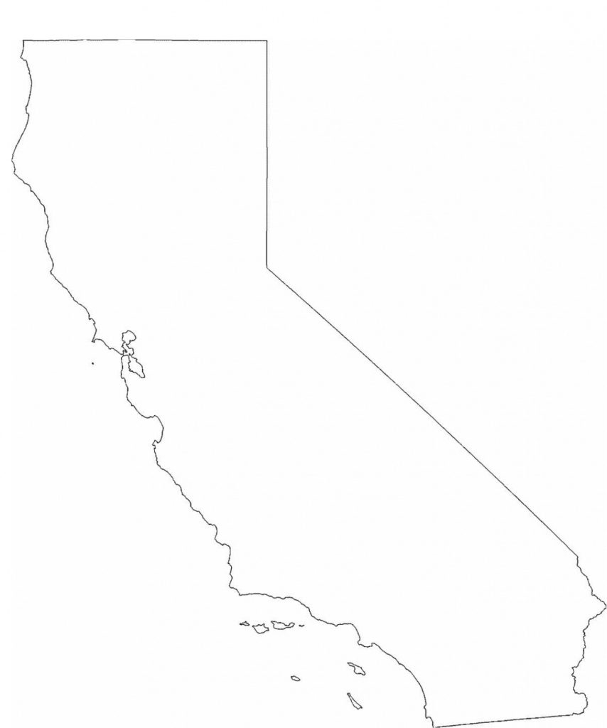 Large Outline Map Of California Map Of Usa District Pertaining To 