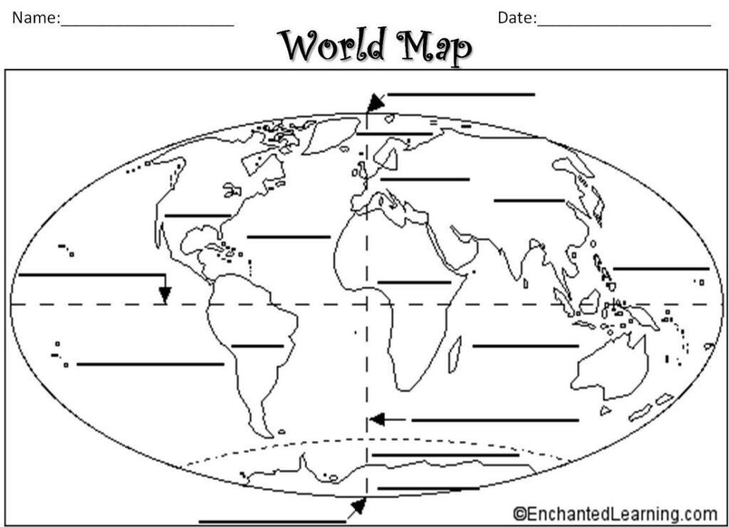 Lesson 3 Map Skills Continents And Oceans Geography Worksheets