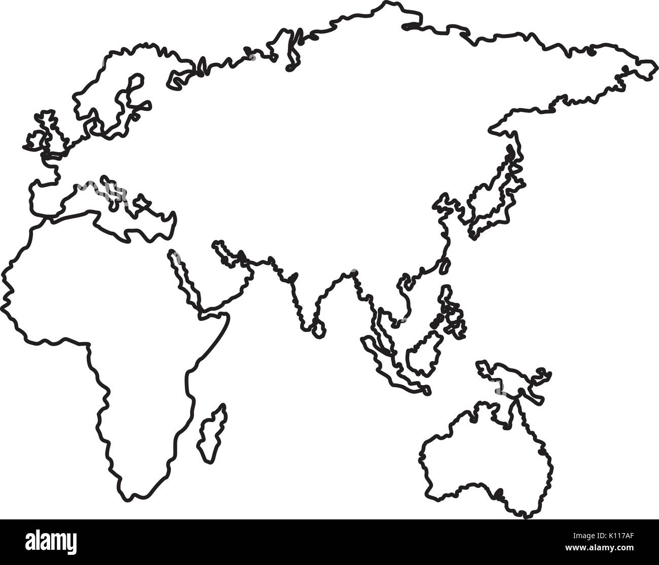Map Of Europe Africa And Asia Country Stock Vector Art Illustration